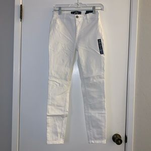 Hollister white skinny jeans